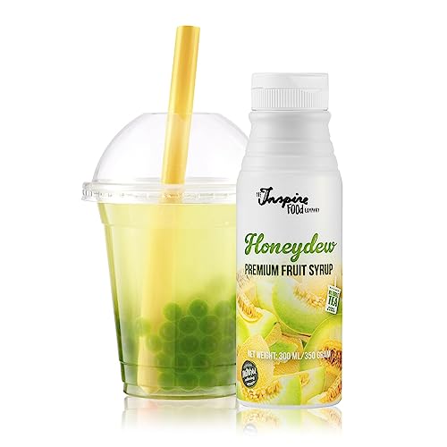 Fruchtsirup für Bubble Tea - 300ml - Honigmelone - Ohne künstliche Farbstoffe - 100% Vegan und Glutenfrei von The Inspire Food Company
