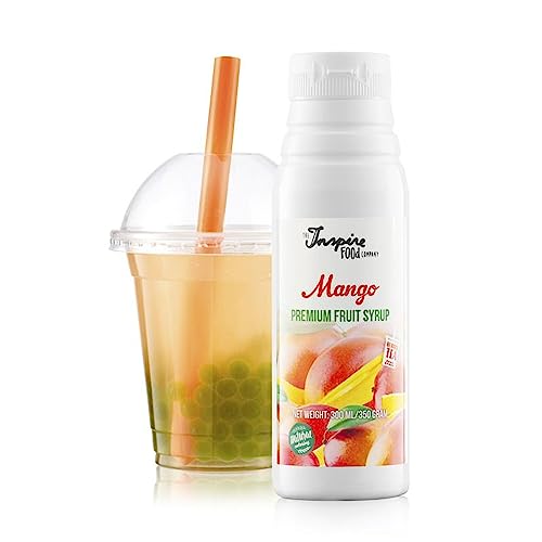 Fruchtsirup für Bubble Tea - 300ml - Mango - Ohne künstliche Farbstoffe - 100% Vegan und Glutenfrei von The Inspire Food Company