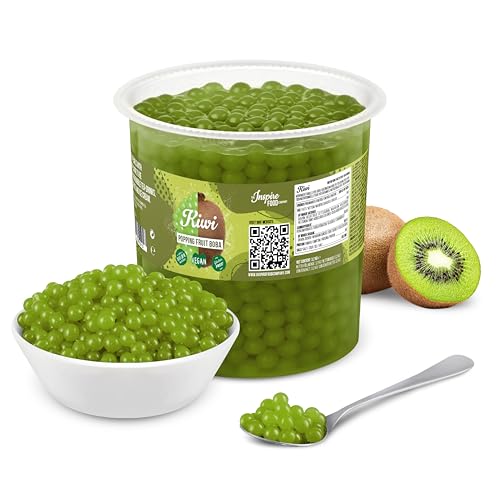 INSPIRE FOOD Bubble Tea Perlen Kiwi - 3.2 KG - Popping Boba Fruchtperlen | Mit echtem Fruchtsaft für Shakes, Smoothies | 100% vegetarisch und glutenfrei, ohne künstliche Farbstoff INSPIRE FOOD Bubble Tea Perlen Kiwi - 3.2 KG - Popping Boba Fruchtperlen | Mit echtem Fruchtsaft für Shakes, Smoothies | 100% vegetarisch und glutenfrei, ohne künstliche Farbstoff von The Inspire Food Company