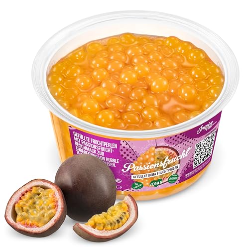 INSPIRE FOOD Bubble Tea Perlen Maracuja für Bubble Tea | Popping boba Perlen, Tapioka Fruchtperlen und Boba Perlen - 100% vegan und glutenfrei, ohne künstliche Farbstoff, 450g INSPIRE FOOD Bubble Tea Perlen Maracuja für Bubble Tea | Popping boba Perlen, Tapioka Fruchtperlen und Boba Perlen - 100% vegan und glutenfrei, ohne künstliche Farbstoff, 450g von The Inspire Food Company