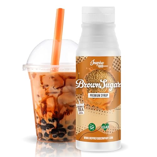 INSPIRE FOOD Echter Sirup für Bubble Tea Mischung - 300ml | Brauner Zucker Sirup für Boba Tea, Slushes & Ice-Blended | 100% vegetarisch, glutenfrei, ohne künstliche Farbstoffe von The Inspire Food Company