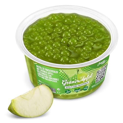 INSPIRE FOOD Bubble Tea Perlen Grüner Apfel für Bubble Tea | Popping boba Perlen, Tapioka Fruchtperlen und Boba Perlen - 100% vegan und glutenfrei, ohne künstliche Farbstoff, 450g von The Inspire Food Company