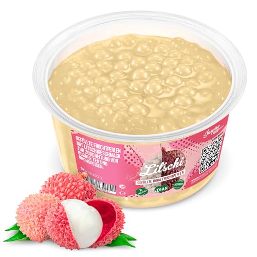 INSPIRE FOOD Bubble Tea Perlen Litschi für Bubble Tea | Popping boba Perlen, Tapioka Fruchtperlen und Boba Perlen - 100% vegan und glutenfrei, ohne künstliche Farbstoff, 450g von The Inspire Food Company