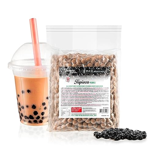 INSPIRE FOOD Echte Tapioka-Perlen für Bubble Tea – 1 kg | Tapioka Boba-Kugeln für Boba-Milchtee | Perfekt für Boba-Milchtee, Eiskaffee, Eistee, Slush, gemischte Fruchtgetränke von The Inspire Food Company