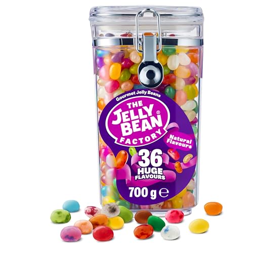 The Jelly Bean Factory - 36 Gourmet Flavours im Glas - Großpackung: 700 g Glas - 36 Geschmacksrichtungen - 100% Vegetarisch - Süßigkeiten - Geschenk The Jelly Bean Factory - 36 Gourmet Flavours im Glas - Großpackung: 700 g Glas - 36 Geschmacksrichtungen - 100% Vegetarisch - Süßigkeiten - Geschenk von The Jelly Bean Factory