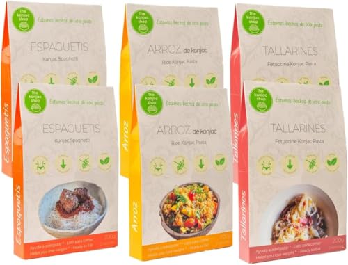 Der Konjac Shop – 6er Pack Glutenfreie Shirataki-Nudeln à 270g Kalorienarm, Keto-freundlich Vegane Pasta ohne Zucker und Fet Der Konjac Shop – 6er Pack Glutenfreie Shirataki-Nudeln à 270g Kalorienarm, Keto-freundlich Vegane Pasta ohne Zucker und Fet von The Konjac Shop