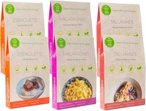 Der Konjac Shop – 6er Pack Glutenfreie Shirataki-Nudeln à 270g Kalorienarm, Keto-freundlich Vegane Pasta ohne Zucker und Fett Der Konjac Shop – 6er Pack Glutenfreie Shirataki-Nudeln à 270g Kalorienarm, Keto-freundlich Vegane Pasta ohne Zucker und Fett von The Konjac Shop