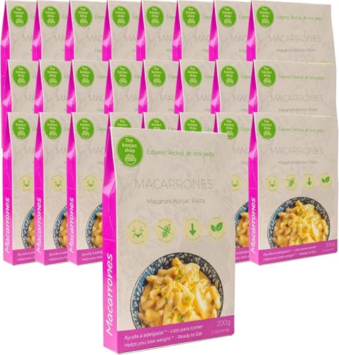 The Konjak Shop – Konjak-Makkaroni 270g Glutenfrei, Kalorienarm & Kohlenhydratarm 25 Stück Ideal für Low-Carb & Keto-Diäten von The Konjac Shop