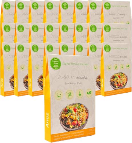 The Konjak Shop Konjak-Reis 270g | Glutenfrei | Kalorien- und Kohlenhydratarm | Low Carb & Diätfreundlich (25 Stück) von The Konjac Shop