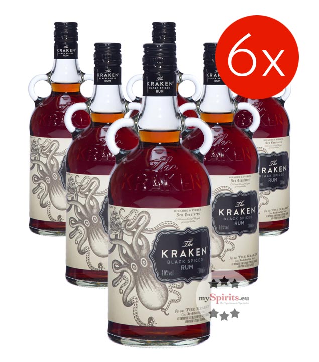 Kraken Black Spiced 6 x 0,7l (40 % vol., 4,2 Liter) von The Kraken