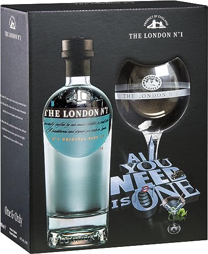 The London Gin No. 1 Original Blue Geschenkpackung mit Glas (1 x 0.7L) von THE LONDON