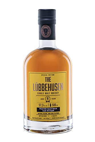 The Lübbehusen - PEATED Small Batch (Cask Strength) - Single Malt Whisky - echter handgemachter norddeutscher Whisky - 0,5 L von The Lübbehusen