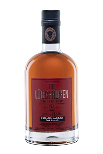 THE LÜBBEHUSEN - UNPEATED Small Batch (Cask Strength) - Single Malt Whisky - echter handgemachter norddeutscher Whisky - 0,5 L von The Lübbehusen