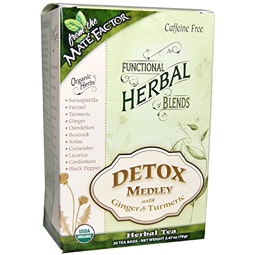 Mate Factor Functional Herbal Blends Detox Medley with Turmeric 20 Bag von The Mate Factor