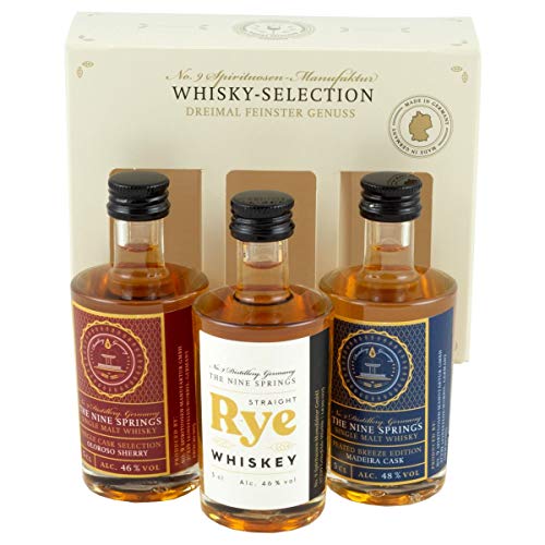 The Nine Springs Whisky Selection 3 x 0,05 l Miniaturen Probierset von The Nine Springs
