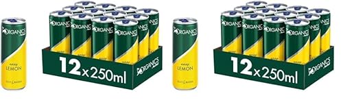 Organics by Red Bull Easy Lemon - 12er Palette Dosen - Bio-Erfrischungsgetränke 100% natürliche Zutaten, EINWEG (12 x 250 ml) (Packung mit 2) von The ORGANICS by Red Bull