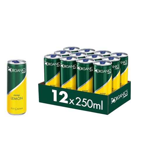 Organics by Red Bull Easy Lemon - 12er Palette Dosen - Bio-Erfrischungsgetränke 100% natürliche Zutaten, EINWEG (12 x 250 ml) von The ORGANICS by Red Bull