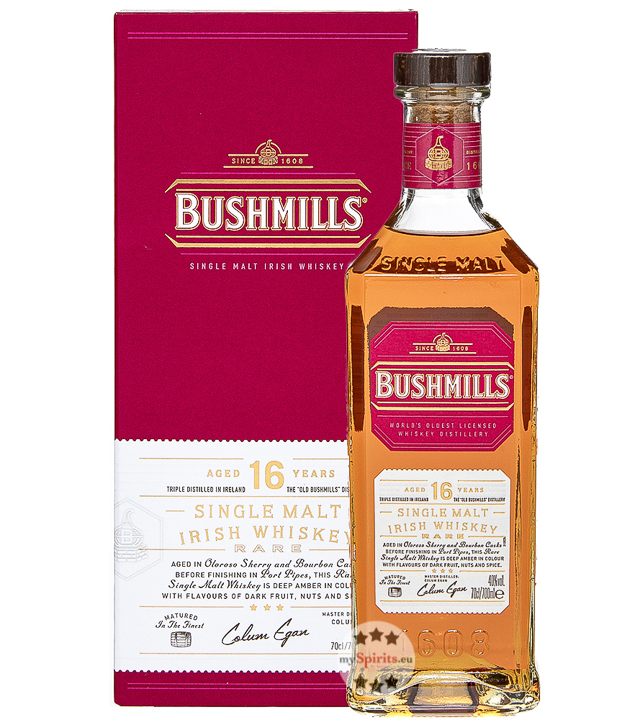 Bushmills 16 Jahre Single Malt Irish Whiskey (40 % vol, 0,7 Liter) von The Old Bushmills Distillery & Co