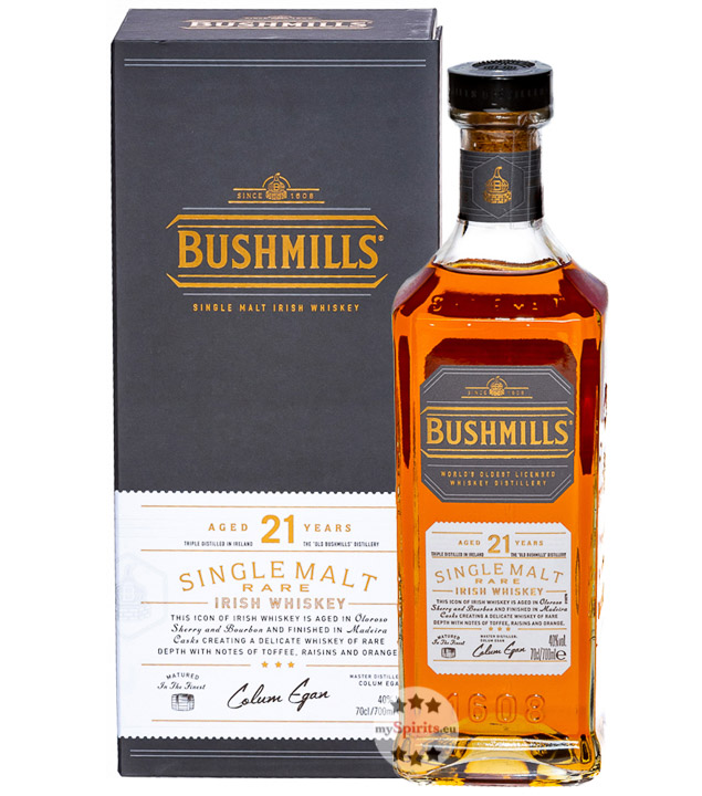 Bushmills 21 Jahre Single Malt Irish Whiskey (40 % Vol., 0,7 Liter) von The Old Bushmills Distillery & Co