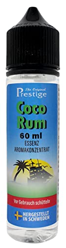 Kokosnuss-Rum-Likör-Essenz 60 ml | Coconut Rum | exotischer Kokosnuss-Geschmack | professionelle Essenz für den Hausgebrauch und die Brennerei | 60 ml Essenz für 3 X750 ml handelsüblichen Wodka Kokosnuss-Rum-Likör-Essenz 60 ml | Coconut Rum | exotischer Kokosnuss-Geschmack | professionelle Essenz für den Hausgebrauch und die Brennerei | 60 ml Essenz für 3 X750 ml handelsüblichen Wodka von The Original Prestige