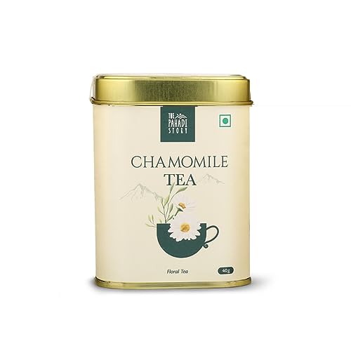 The Pahadi Story Chamomile Tea 100% Natural Chamomile Flower Tea for Sleep Aid, Stress Relief - Soothing Calming Flower Tea 40gm von The Pahadi Story