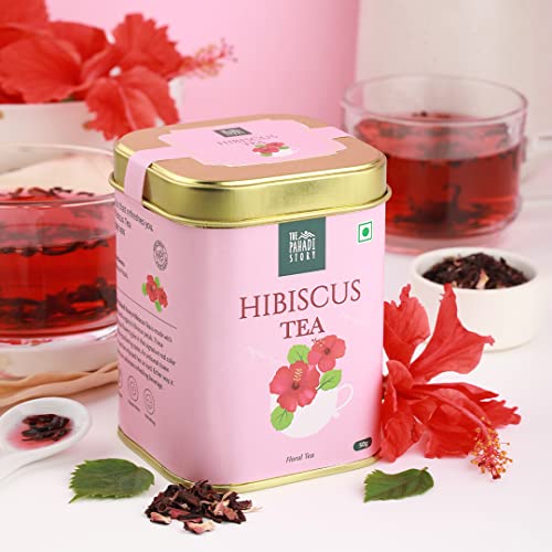 The Pahadi Story Hibiscus Tea 40gm - Naturally Dried Hibiscus Flowers Perfect Hot and Iced Tea 100% Natural Herbal Green Tea blend for Relaxation and Refreshment von The Pahadi Story