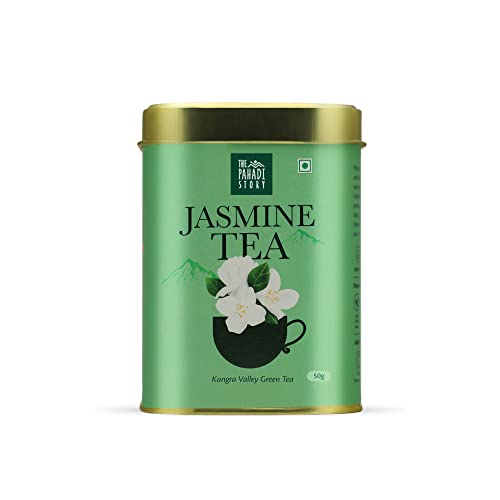 The Pahadi Story Jasmine Tea (50gm Serves 25 Cups) Natural Dried Jasmine Flowers with Green Tea Leaf For Weight Management, Healthy Heart and Good Oral Health von The Pahadi Story