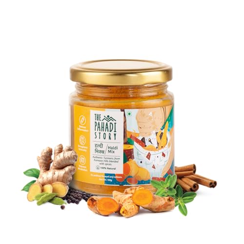 The Pahadi Story Turmeric Latte Mix 100gm, 100% Natural Haldi Doodh Mix Immunity Booster Golden Milk Powder for Rainy and Winter Season The Pahadi Story Turmeric Latte Mix 100gm, 100% Natural Haldi Doodh Mix Immunity Booster Golden Milk Powder for Rainy and Winter Season von The Pahadi Story