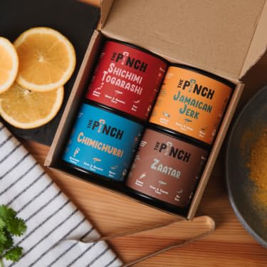 "Special Edition: Best Sellers" Box with 4 Gourmet Seasonings - No Additives - Authentic Flavours from Around the World - Ideal for Creative Gift for Food Lovers von The Pinch