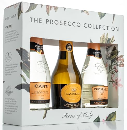 The Prosecco Collection Die Prosecco-Kollektion – eine Geschenkbox mit Canti, Valdo & Sant’Orsola – 3 x 20 cl Flaschen The Prosecco Collection Die Prosecco-Kollektion – eine Geschenkbox mit Canti, Valdo & Sant’Orsola – 3 x 20 cl Flaschen von The Prosecco Collection
