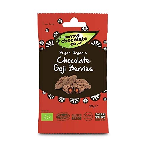 3 x The Raw Chocolate Company Organic Chocolate Goji Berries Snack 28g von The Raw Chocolate Company