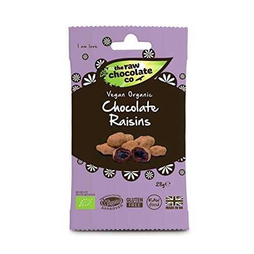 6 x The Raw Chocolate Company Organic Chocolate Raisins Snack 28g von The Raw Chocolate Company