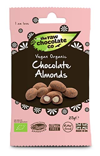The Raw Chocolate Company Organic Chocolate Almonds Snack 25g von The Raw Chocolate Company