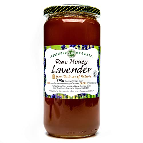 Antonio's Raw Certified Organic Lavender Honey |Pure, Unpasteurised |Single Origin |The Raw Honey Shop |(970g) von The Raw Honey Shop Raw Natural Hive Products