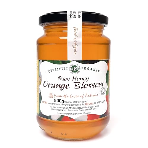 Antonio’s Raw Certified Organic Orange Blossom Honey 500g/Premium Quality Wilderness Honey/Pure, Antibacterial, Cold Pressed & Unpasteurised/The Raw Honey Shop von The Raw Honey Shop Raw Natural Hive Products