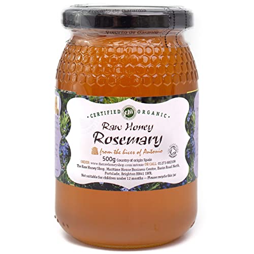 Antonio's Raw Certified Organic Rosemary Honey | Platinum Award Winner |Pure Wilderness Honey |Unpasteurised |Single Origin |The Raw Honey Shop |(500g) von The Raw Honey Shop