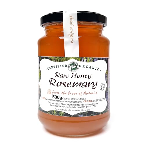 Antonio's Raw Certified Organic Rosemary Honey | Platinum Award Winner |Pure Wilderness Honey |Unpasteurised |Single Origin |The Raw Honey Shop |(500g) von The Raw Honey Shop