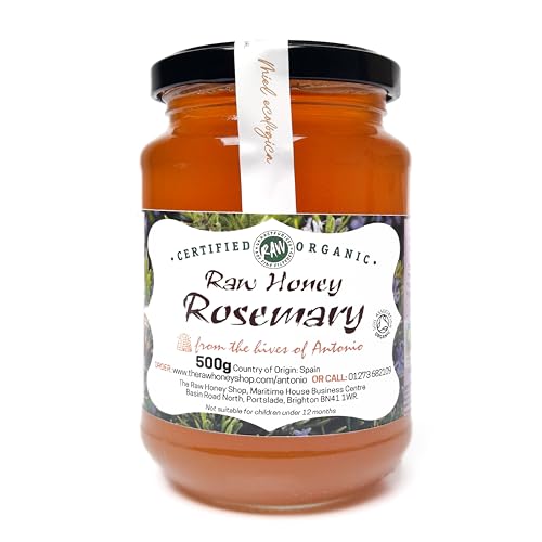 Antonio's Raw Certified Organic Rosemary Honey | Platinum Award Winner |Pure Wilderness Honey |Unpasteurised |Single Origin |The Raw Honey Shop |(500g) von The Raw Honey Shop