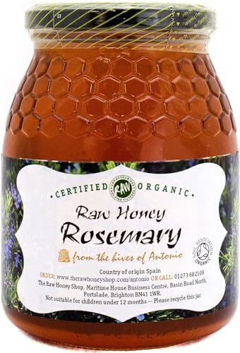 Antonio's Raw Certified Organic Rosemary Honey | Platinum Award Winner |Pure Wilderness Honey |Unpasteurised |Single Origin |The Raw Honey Shop |(970g) von The Raw Honey Shop