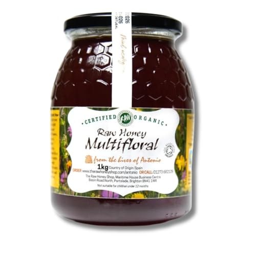 Antonio's Raw Bio-Honig/Premium-Serie – rein, antibakteriell, kaltgepresst und nicht pasteurisiert, natürlicher Honig, zertifiziert biologisch/The Raw Honey Shop – 1 kg von The Raw Honey Shop