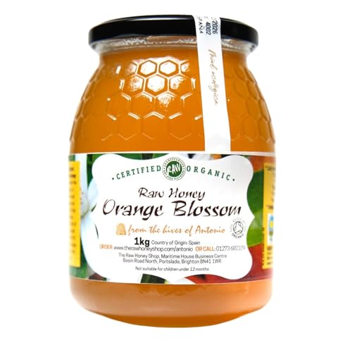 Antonio’s Raw Certified Organic Orange Blossom Honey 1kg| Premium Quality Wilderness Honey| Pure, Antibacterial, Cold Pressed & Unpasteurised| The Raw Honey Shop von The Raw Honey Shop