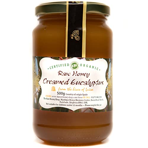 Raw Creamed Eucalyptus Honey - 500g - Coarse-filtered, unpasteurised, and enzyme-rich von The Raw Honey Shop
