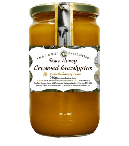 Raw Creamed Eucalyptus Honey - 960g - Coarse-filtered, unpasteurised, and enzyme-rich von The Raw Honey Shop