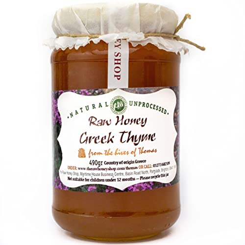 Thomas’ Raw Greek Wild Thyme Honey |Antibacterial |Pure Wilderness Honey |Unpasteurised |Single Origin |The Raw Honey Shop |(490g) von The Raw Honey Shop