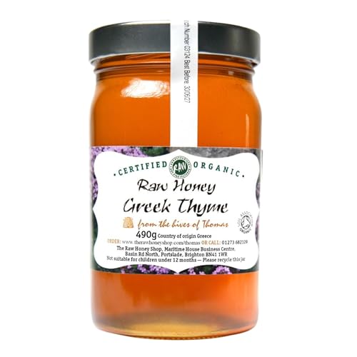 Thomas’ Raw Greek Wild Thyme Honey |Antibacterial |Pure Wilderness Honey |Unpasteurised |Single Origin |The Raw Honey Shop |(490g) von The Raw Honey Shop