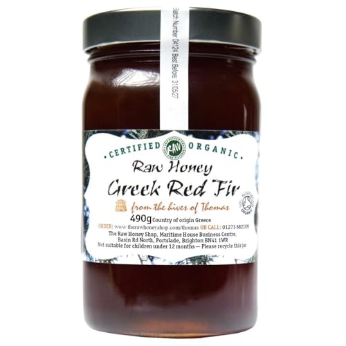 Thomas' Rohgriechischer zertifizierter Bio-Tannenhonig Aktiv 23, 490 g, Premium-Qualität, echter Honig, antibakteriell, Berghonig, dick & unpasteurisiert, ungefiltert, Single Origin, The Raw Honey Thomas' Rohgriechischer zertifizierter Bio-Tannenhonig Aktiv 23, 490 g, Premium-Qualität, echter Honig, antibakteriell, Berghonig, dick & unpasteurisiert, ungefiltert, Single Origin, The Raw Honey von The Raw Honey Shop
