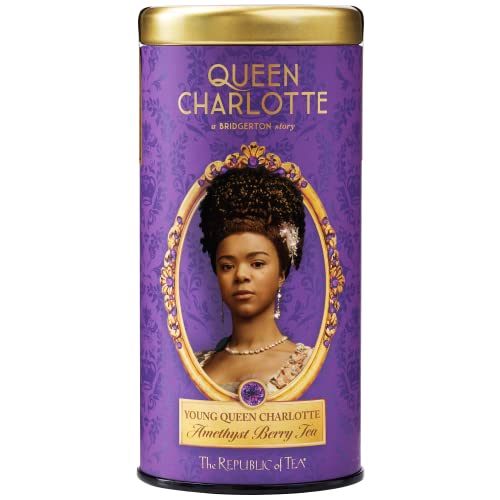 The Republic of Tea Bridgerton Young Queen Charlotte Amethyst Berry Tea, 36 Teebeutel in Metalldose - Fruchtiger Rooibostee mit Aufbewahrungsdose in Bridgerton Optik The Republic of Tea Bridgerton Young Queen Charlotte Amethyst Berry Tea, 36 Teebeutel in Metalldose - Fruchtiger Rooibostee mit Aufbewahrungsdose in Bridgerton Optik von The Republic of Tea