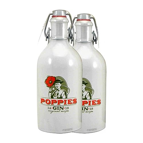 Gin Rubbens Gin Poppies Medium Flasche 50 cl (Schachtel mit 2 Medium Flasche von 50 cl) von The Rubbens Gin Distillery