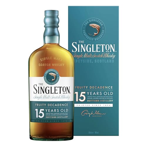 The Singleton of Dufftown 15 Jahre Speyside Single Malt Scotch Whisky | Pur, auf Eis oder im Cocktail | handgefertigt in Schottland | 40% vol | 700ml Einzelflasche | von The Singleton