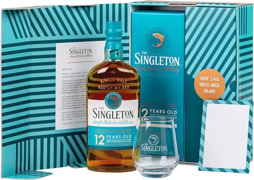 The Singleton of Dufftown 12 Jahre | Single Malt Scotch Whisky | im hochwertigen Geschenkset mit Glas & Grußkarte | 48% vol | 700ml Einzelflasche | von The Singleton